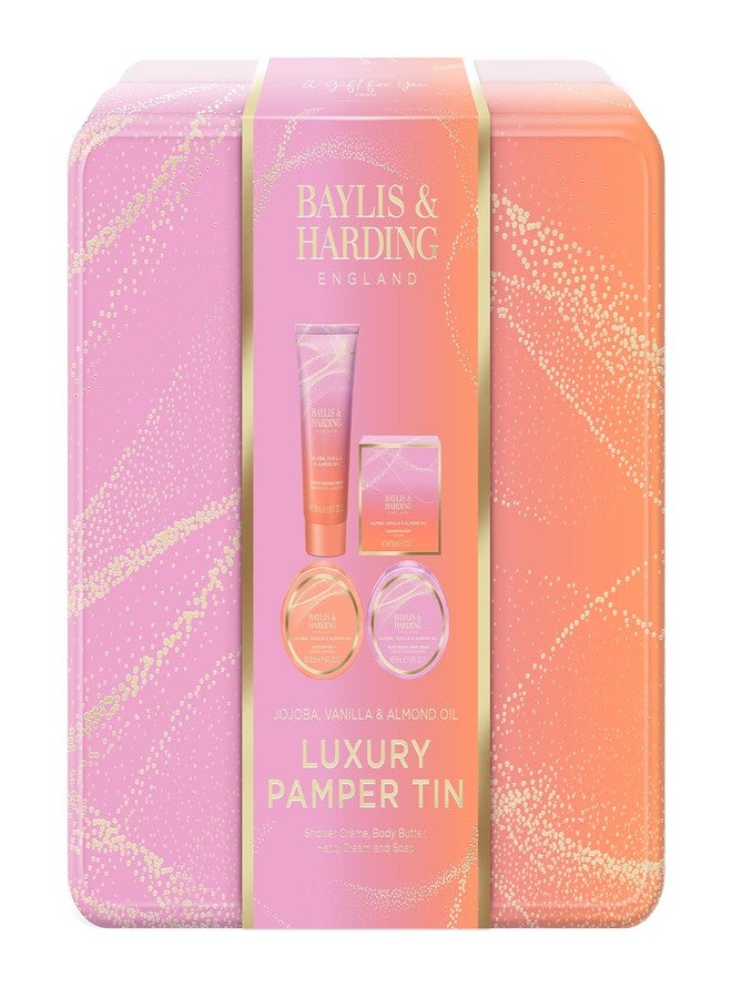 Baylis & Harding Jojoba, Vanilla & Almond Oil Luxury Pamper Tin Gift Set - Vegan Friendly - Image 2